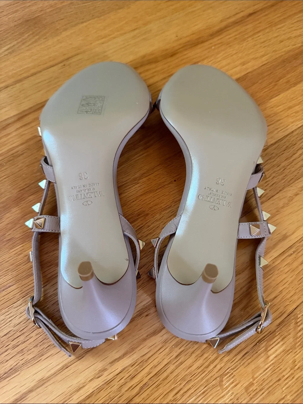 Valentino Garavani Rockstud Slingback Kitten Heel Sandals
